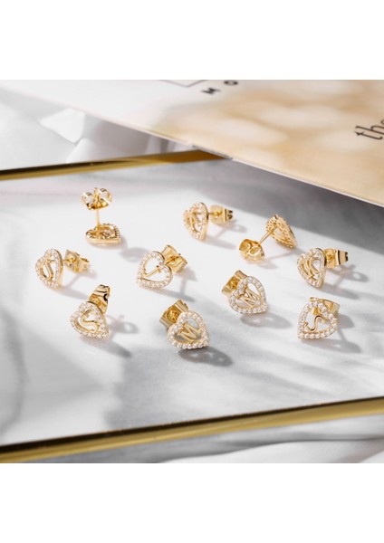 Laatikui Kalp Damızlık Küpe Kızlar Için S925 Gümüş Post Cz Damızlık Küpe (Yurt Dışından) indirimleri