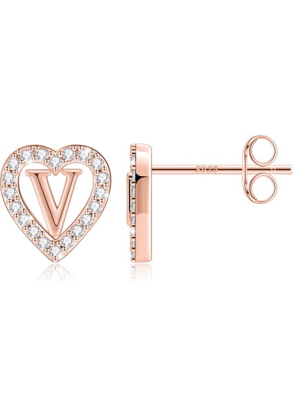 Laatikui Kalp Damızlık Küpe Kızlar Için S925 Gümüş Post Cz Damızlık Küpe (Yurt Dışından)