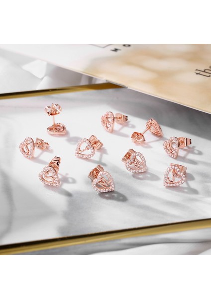 Laatikui Kalp Damızlık Küpe Kızlar Için S925 Gümüş Post Cz Damızlık Küpe (Yurt Dışından) modelleri