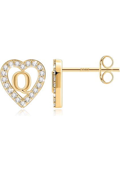 Laatikui Kalp Damızlık Küpe Kızlar Için S925 Gümüş Post Cz Damızlık Küpe (Yurt Dışından)