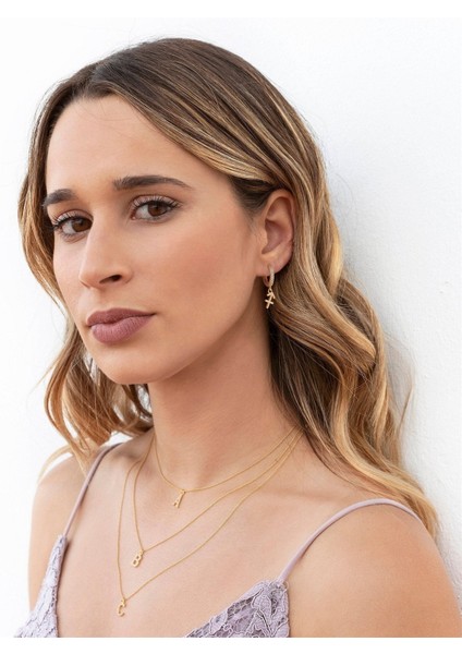 Laatikui Kova Küpe Huggie Hoop S925 Gümüş Post Burç Zodyak Küpe (Yurt Dışından) indirimleri