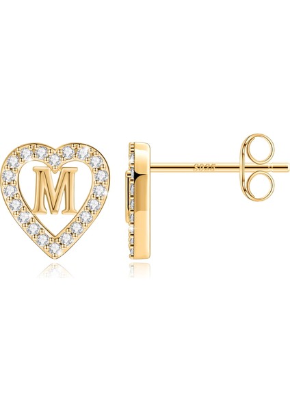 Laatikui Kalp Damızlık Küpe Kızlar Için S925 Gümüş Post Cz Damızlık Küpe (Yurt Dışından)