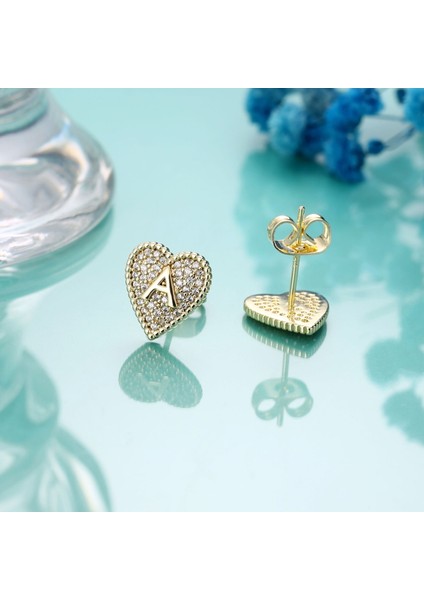 Laatikui Kalp Damızlık Küpe Kız Kübik Küpe Kadınlar Için Yürüyor Kız (Yurt Dışından) indirimleri