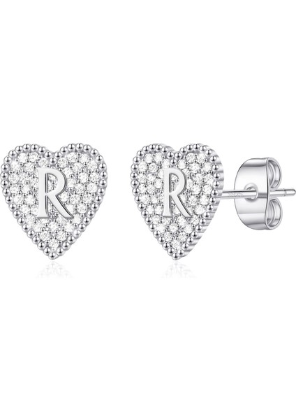 Laatikui Kalp Damızlık Küpe Kız Kübik Küpe Kadınlar Için Yürüyor Kız (Yurt Dışından)