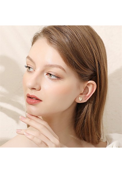 Laatikui Kalp Damızlık Küpe Kız Kübik Küpe Kadınlar Için Yürüyor Kız (Yurt Dışından) modelleri