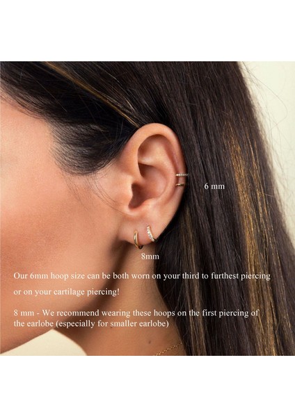 Laatikui 10MM Cerrahi Çelik Halka Küpe Siyah Huggie Halka Küpe Uyuyan Kıkırdak Küpe Kadınlar Için (Yurt Dışından) modelleri