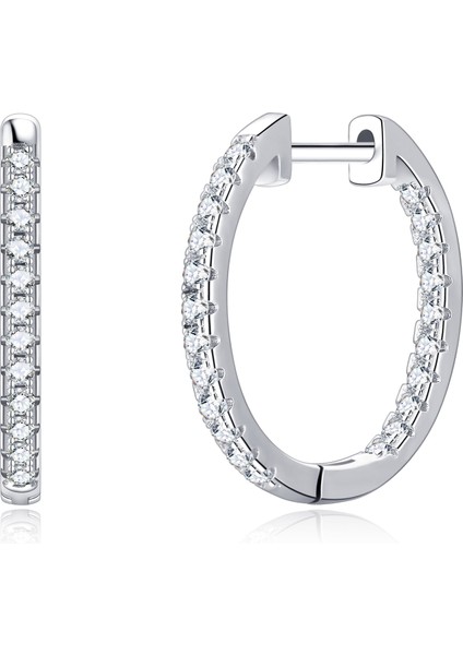 Laatikui 925 Ayar Gümüş Post Kübik Zirkonya Huggie Halka Küpe 14K Altın Kaplama Açacağı Cz Huggy Halka Küpe (Yurt Dışından)