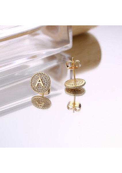 Laatikui Damızlık Küpe Kadınlar Için S925 Gümüş Post Kübik Zirkonya Disk Hipoalerjenik Küpe (Yurt Dışından) fiyatları