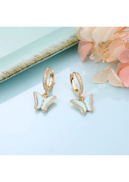 S925 Gümüş Post At Küpe At Dangle Altın Huggie Halka Küpe Kadınlar Için 14K Altın Kaplama Kübik Zirkonya Halka Küpe Charm Huggie Küpe ile Kadınlar Için Takı (Yurt Dışından) modelleri