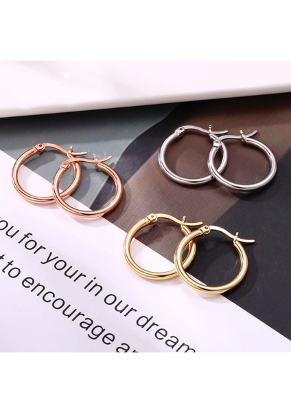 Laatikui Altın Çember Küpe Kadınlar Için 14K Altın Kaplama 925 Ayar Gümüş Post Hipoalerjenik Küpe (Yurt Dışından) fiyatları