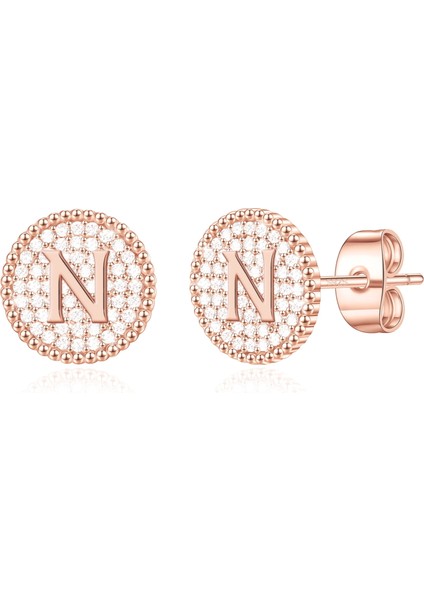 Laatikui Damızlık Küpe Kadınlar Için S925 Gümüş Post Kübik Zirkonya Disk Hipoalerjenik Küpe (Yurt Dışından)