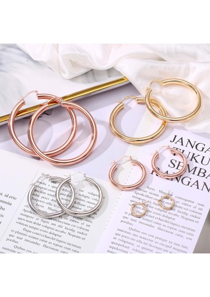 Laatikui Küçük Altın Çember Küpe Kadınlar Için 14K Altın Kaplama 925 Ayar Gümüş Post Hipoalerjenik Mini Tıknaz Açık Çemberler Küpe (Yurt Dışından) modelleri