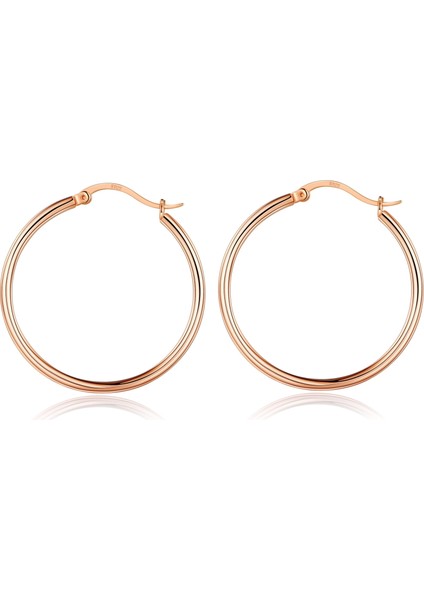 Laatikui Altın Çember Küpe Kadınlar Için 14K Altın Kaplama 925 Ayar Gümüş Post Hipoalerjenik Küpe (Yurt Dışından)