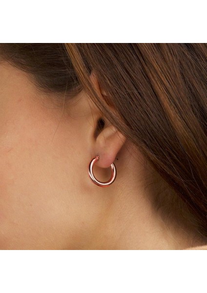 Laatikui Altın Çember Küpe Kadınlar Için 14K Altın Kaplama 925 Ayar Gümüş Post Hipoalerjenik Küpe (Yurt Dışından) fırsatları