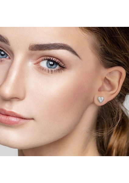 Laatikui Kalp Damızlık Küpe Kızlar Için S925 Gümüş Post 14K Altın Kaplama Dainty Mektup Küpe Kadın Kız Çocuklar Için Hassas Kız Küpe (Yurt Dışından) modelleri