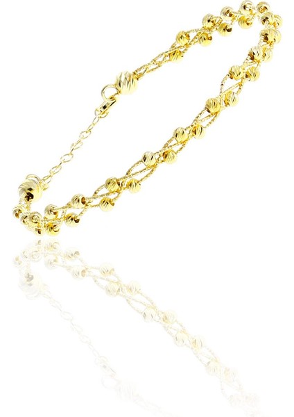 Gümüş Altın Yaldızlı Dorissa (Dorica) Bilezik SGTL10715GOLD