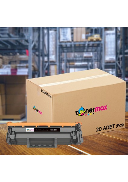 CRG-071 Muadil Toner - Çipli 20'li Avantaj Paket Canon Uyumlu 1 Koli / I-Sensys LBP121DN / LBP122DW / MF271DN / MF272DW / MF273DW / MF274DW / MF275DW