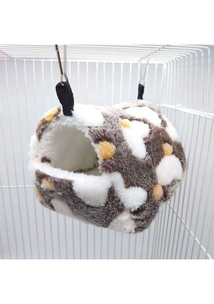 Kahve Stili 17X15CM Sevimli Hamster Yatak Kuş Papağan Yumuşak Rahat Yuva Peluş Asılı Hamak Yuva Evi Uyku Yatağı Sıcak Yuva Evcil Hayvan Ürünleri (Yurt Dışından)