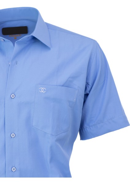 Erkek Kısa Kollu Gömlek Premium Pamuklu Kumaş Kısa Kollu Cepli Tam Kalıp Rahat Kesim modelleri