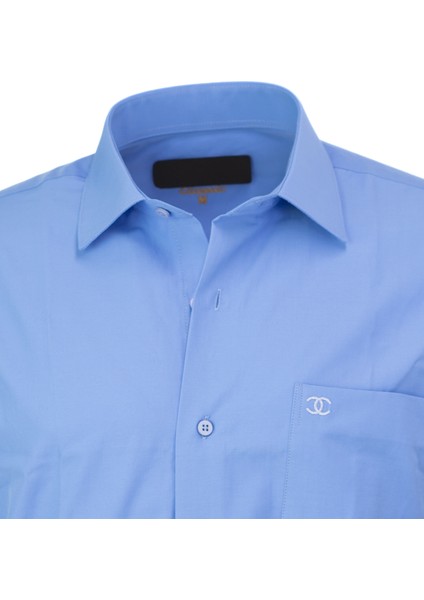 Erkek Kısa Kollu Gömlek Premium Pamuklu Kumaş Kısa Kollu Cepli Tam Kalıp Rahat Kesim fırsatları