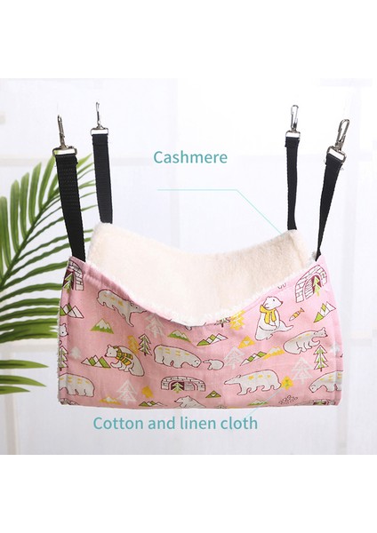 Huoxun Shopb 10 Pembe Kutup Ayısı Stili 27X27 Evcil Tavşan Kedi Hamak Pamuk Köpek Mat Fare Sıçanlar Guinea Domuzu Asılı Yatak Kemirgenler Hamster Köpek Yavrusu Ürünleri Pet Malzemeleri (Yurt Dışından) indirimleri