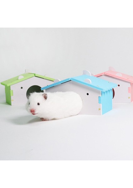 J Tarzı Sevimli Mini Küçük Hayvan Evcil Hamster Evi Yuva Tavşan Kirpi Evcil Hayvan Yatma Kütüğü Kabin Evcil Hayvan Yatma Evi Malzemeleri (Yurt Dışından)
