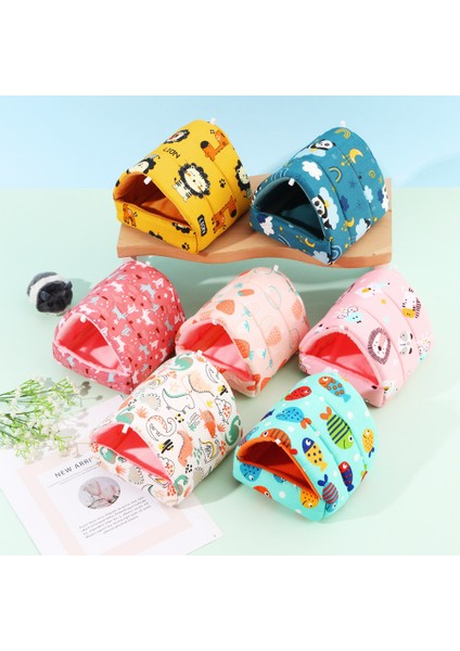 D-3 Stili L Beden Sevimli Karikatür Kış Tavşan Sincap Mini Kafes Tavşan Yuva Küçük Hayvan Fare Rat Evcil Yatak Hamster Evi Sıcak Yumuşak Mat (Yurt Dışından)