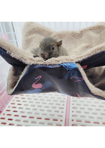 C Tarzı S 20X20CM Sıcak Hamster Hamak Sıçan Asılı Yatak Evi Küçük Hayvan Kafesi Kemirgenler Tavşan Çift Katlı Peluş Pamuk Yuva Pet Malzemeleri (Yurt Dışından)