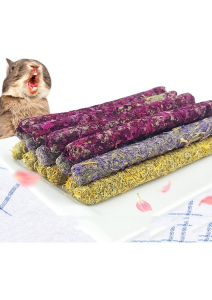 B Tarzı Evcil Hayvan Çiğneme Çubuğu Öğütme Çubuğu Isırgan Diş Temizleyici Gül Kadife Lavanta Azı Çubuğu - Hamster Llas Tavşan Için (Yurt Dışından)