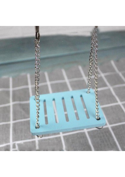 Mavi Stil Hamster Dinlenme Matı Sallanan Evcil Oyuncak Fare Sıçan Papağan Asılı Gadget Hayvanlar Hamster Sallanan Asılı Yatak (Yurt Dışından)