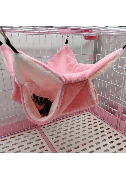 C Tarzı 20X20 Sıcak Hamster Hamak Fare Asılı Yatak Ev Küçük Hayvan Kafesi Sincap Tavşan Çift Katmanlı Peluş Yuvalar Küçük Evcil Hayvan Malzemeleri (Yurt Dışından) fiyatları
