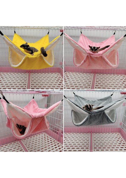 C Tarzı 20X20 Sıcak Hamster Hamak Fare Asılı Yatak Ev Küçük Hayvan Kafesi Sincap Tavşan Çift Katmanlı Peluş Yuvalar Küçük Evcil Hayvan Malzemeleri (Yurt Dışından) modelleri