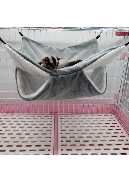 C Tarzı 20X20 Sıcak Hamster Hamak Fare Asılı Yatak Ev Küçük Hayvan Kafesi Sincap Tavşan Çift Katmanlı Peluş Yuvalar Küçük Evcil Hayvan Malzemeleri (Yurt Dışından) fırsatları