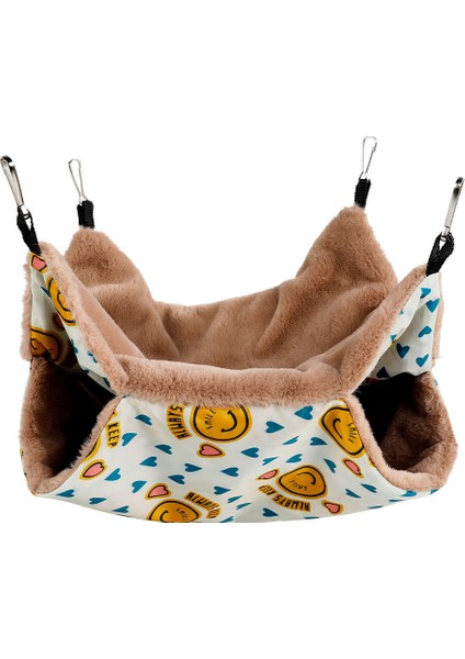 Bej Tarzı 34X34CM Küçük Hayvan Kafesi Için Kış Sıcak Hamster Hamak Kobay Asılı Yatak Evi Fare Sincap Yuvaları Evcil Hayvanlar Malzemeleri (Yurt Dışından)