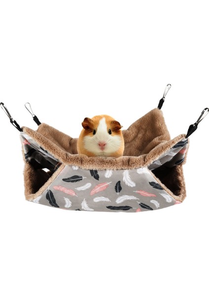 Bej Tarzı 34X34CM Küçük Hayvan Kafesi Için Kış Sıcak Hamster Hamak Kobay Asılı Yatak Evi Fare Sincap Yuvaları Evcil Hayvanlar Malzemeleri (Yurt Dışından)