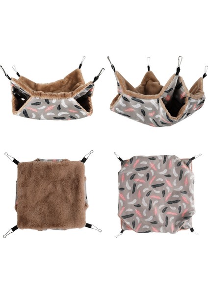 Bej Tarzı 34X34CM Küçük Hayvan Kafesi Için Kış Sıcak Hamster Hamak Kobay Asılı Yatak Evi Fare Sincap Yuvaları Evcil Hayvanlar Malzemeleri (Yurt Dışından)