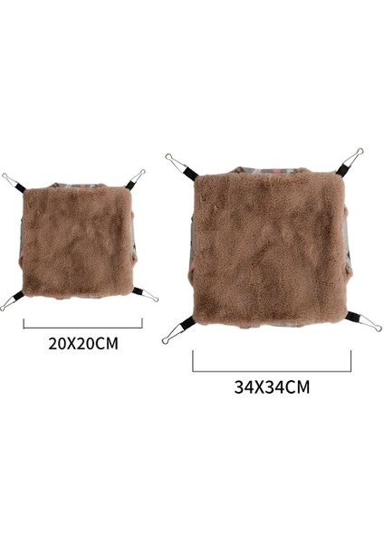 Bej Tarzı 34X34CM Küçük Hayvan Kafesi Için Kış Sıcak Hamster Hamak Kobay Asılı Yatak Evi Fare Sincap Yuvaları Evcil Hayvanlar Malzemeleri (Yurt Dışından)