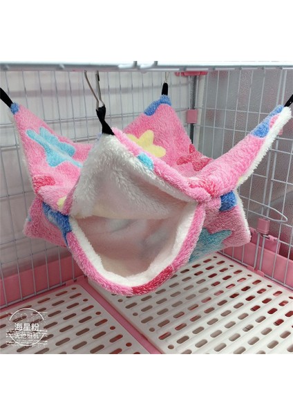 Huoxun Shopb Pembe Tarzı Seviyorum S Beden Küçük Evcil Hayvan Hamak Asma Yatakları Hamster Kafesi Gelincik Sıçan Sincap Yatakları Rahat Çift Katmanlı Peluş Pamuk Yuva Evcil Hayvan Yatak Çantası (Yurt Dışından)
