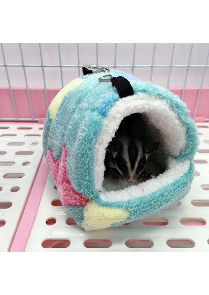 Deniz Yıldızı Yeşil Tarzı M-14X12CM Hamster Evi Sıcak Yumuşak Yataklar ve Evler Kemirgen Kafesi Baskılı Hamak Sıçan Pamuk Hint Domuzu Aksesuarları Küçük Hayvan (Yurt Dışından)