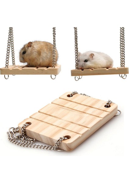 Küçük Hayvan Ürünleri Hamster Oyuncakları Ahşap Salıncak Kemer Asılı Yatak Papağan Dinlenme Matı Evcil Hayvan Asılı Oyuncaklar Aksesuarları (Yurt Dışından)