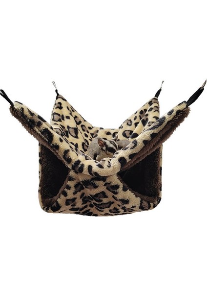 K Tarzı M34X34CM Sıcak Hamster Hamak Sıçan Asılı Yatak Evi Küçük Hayvan Kafesi Kemirgenler Tavşan Çift Katlı Peluş Pamuk Yuva Pet Malzemeleri (Yurt Dışından)