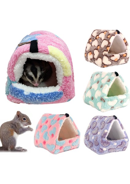 No.4 Tarzı M-14X12CM Hamster Evi Sıcak Yumuşak Yataklar ve Evler Kaplumbağa Kafesi Baskılı Hamak For Rats Pamuk Kobay Aksesuarları Küçük Hayvan (Yurt Dışından)