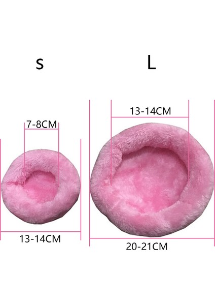 Pembe Tarzı L Beden 5 Renkli Hamster Yuva Ped Kadife Sıcak Pet Yuvası Arktik Yastık Hamster Kirpi Tavşan Pet Yatağı Pet Malzemeleri (Yurt Dışından) modelleri