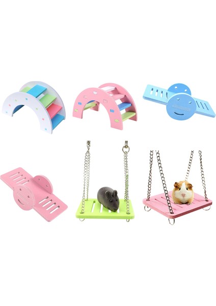 J Tarzı Sevimli Hamster Renkli Merdiven Oyuncakları Küçük Hayvanlar Tırmanma Ahşap Gökkuşağı Köprü Oyuncak Pet Aksesuarları 14 x 7 x 8 cm x 3.15 (Yurt Dışından)