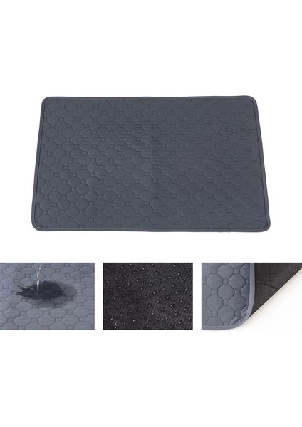 Gri Tarzı Xs 50X35CM Yıkanabilir Evcil Hamster Matı Tavşan Kafesi Matikleri Küçük Hayvan Su Geçirmez Yeniden Kullanılabilir Ped Idrar Emici Çevre Pelen Matı (Yurt Dışından)