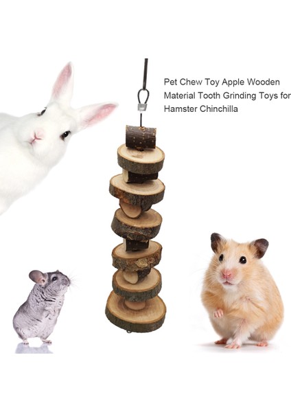 Küçük Evcil Hayvan Isırdık Oyuncak Elma Ahşap Malzeme Diş Öğütme Oyuncakları Hamster Lla Tavşan Hayvanlar Evcil Kafes Kolye Tavşan Oyuncakları (Yurt Dışından)