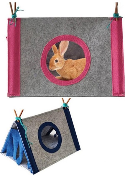 C Tarzı 37X25X21CM Küçük Evcil Hayvan Yuvası Keçe Çadır Tavşan Yuvası Gizli Ev Hamster Kafesi Büyük Kobay Kafesi Kobay Aksesuarları Pet Yatağı (Yurt Dışından) indirimleri