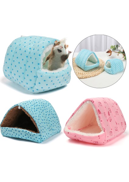 O Tarzı L Beden Küçük Hamster Evi Tavşan Yuvası Sıcak Mat Yuva Küçük Hayvan Yatak Yumuşak Peluş Hamster Evi Mağara Pet Malzemeleri (Yurt Dışından)