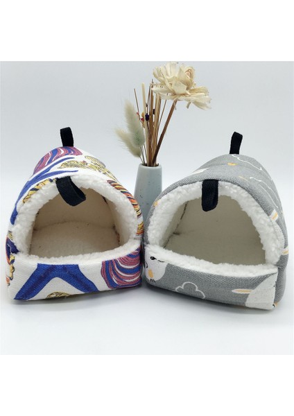 Hy Stili 17X15 cm Hamster Sincap Şeker Plane Cüce Domuz Kafesleri Için Pamuklu Fleece Asılı Ev Yatak Hamak (Yurt Dışından)