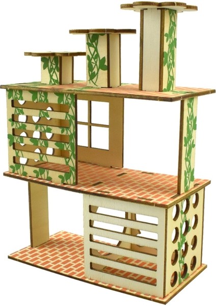 D Stili Hamster Ahşap Villa Evi Tırmanma Oyuncağı Gizlenme Yuvası Yuva Yerleşim Alanı Için Kaplumbağa Deniz Domuzları Küçük Hayvanlar 5 Stilleri (Yurt Dışından)